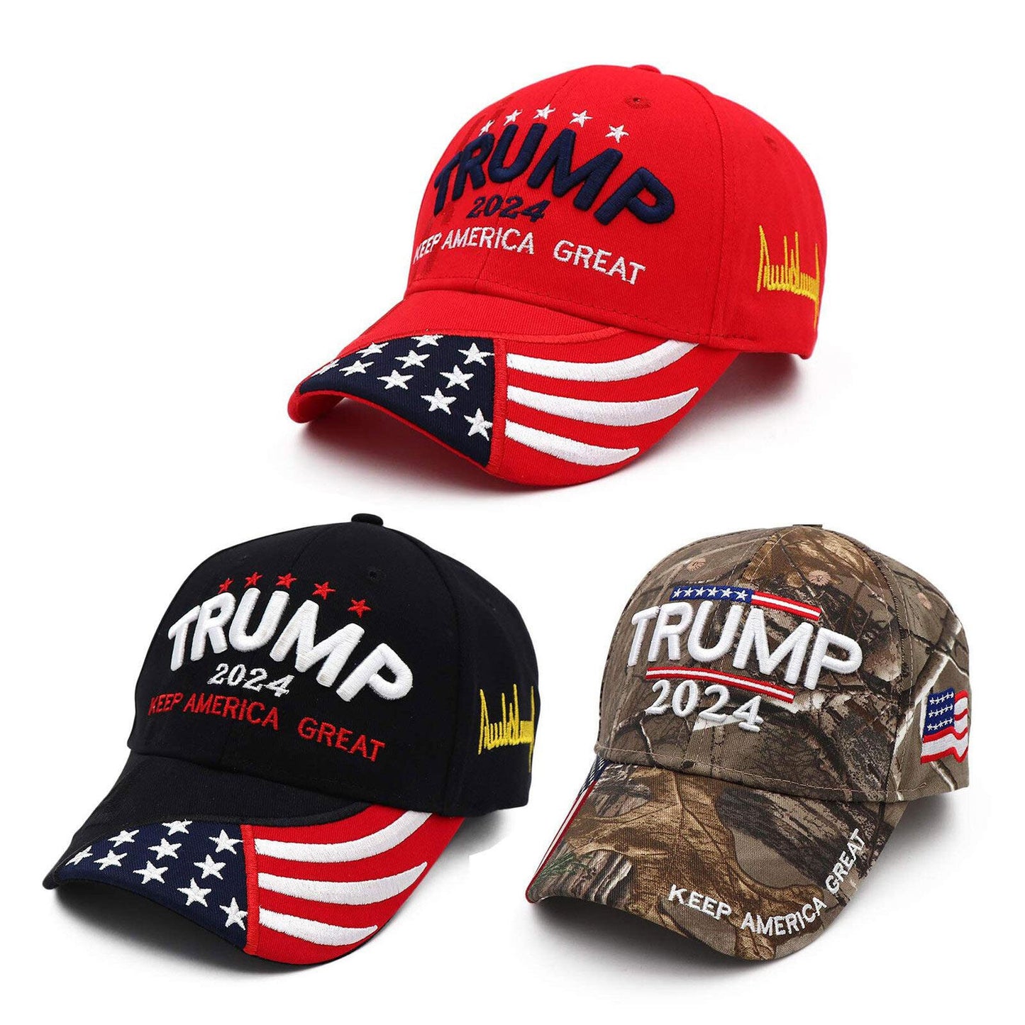 Trump 2024 Hat Embroidered Keep America Great President Trump Hat Cap Adjustable